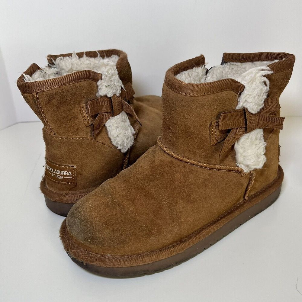 Koolaburra Ugg Girls Victoria Mini Boot in Chestnut Size 12 Used Warm